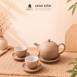  Bộ Ấm Chén Nhị Ẩm Gốm Hồng Sa Bát Tràng - Trà Cụ Thủ Công Tối Giản - Quà Tặng Cao Cấp Sang Trọng 