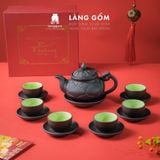  Bộ Ấm Chén Đất Nung Bát Tràng Gốm Mộc Cao Cấp 