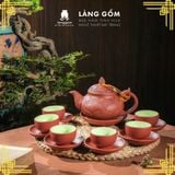  Bộ Ấm Trà Đất Nung Bát Tràng Cao Cấp - Set Quà Tặng Sang Trọng Biếu Đối Tác, Khách Hàng, Người Thân 