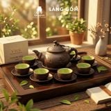  Bộ Ấm Chén Đất Nung Bát Tràng Gốm Mộc Cao Cấp 