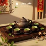  Bộ Ấm Trà Đất Nung Bát Tràng Cao Cấp - Set Quà Tặng Sang Trọng Biếu Đối Tác, Khách Hàng, Người Thân 