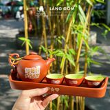  Bộ ấm chén đất nung vẽ sao vàng Việt Nam 