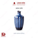  Bình hoa men hoả biến dáng chai múi 