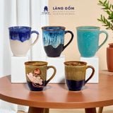  Cốc loe chân nhỏ có quai men hỏa biến 250ml, 320ml 