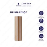  Bình hoa men mát hoạ tiết kẻ sọc 
