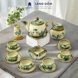  Bộ ấm chén uống trà men vẽ dáng Ngọn Lửa - Dung tích 500ml 