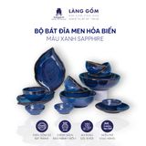  Bộ bàn ăn men hỏa biến - Màu xanh sapphire 
