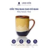 Cốc trụ cao có quai, men hỏa biến dung tích 280ml 