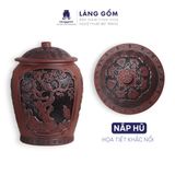  Hũ đựng gạo Bát Tràng khắc nổi Tam Hoa Thịnh Vượng 