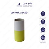  Bình hoa men mát mix 2 màu trắng - vàng 