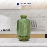  Bình hoa men hỏa biến dáng đèn lồng màu thiên thanh 