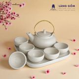  Bộ ấm chén quai đồng men lộc phát không vệt 