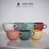  Bộ cốc đĩa có quai kiểu Mohem dáng tròn men mờ dáng basic nhiều màu 