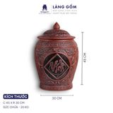  Hũ đựng gạo khắc nổi Phúc Tâm An 