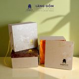  Hộp gấm hoa đựng bộ ấm trà 