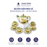  Bộ ấm chén uống trà men vẽ dáng Ngọn Lửa - Dung tích 500ml 