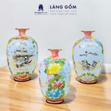  Bình hút lộc Vẽ vàng 18K vẽ nổi dệt gấm thêu hoa phong thủy 