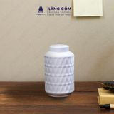 Bình hoa men trắng dáng đèn lồng 