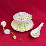  Bát cơm, bát chè cúng có đĩa lót kèm thìa 