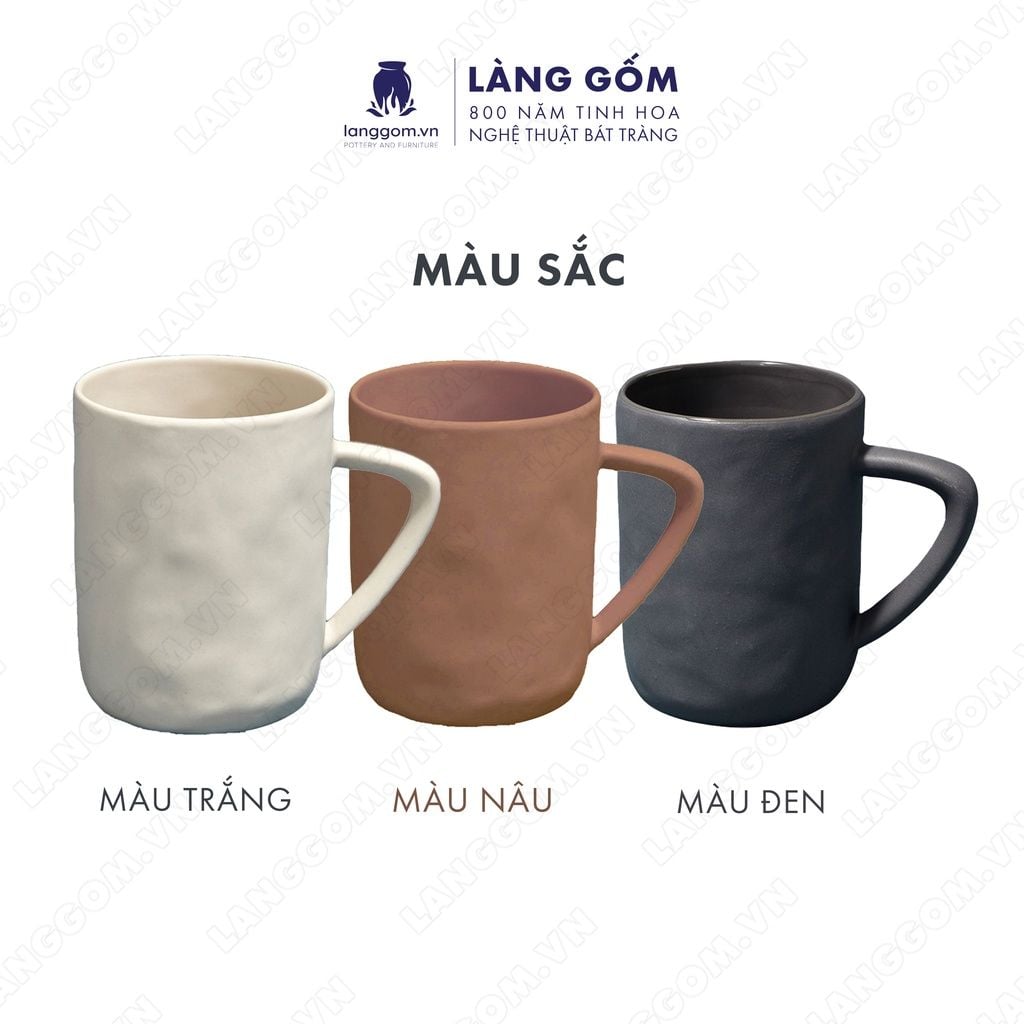  Cốc giả nặn nhám có quai, dung tích 350ml 