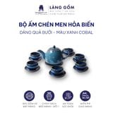  Bộ ấm chén men hỏa biến dáng quả bưởi (TH) 