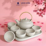  Bộ ấm chén quai đồng men lộc phát không vệt 