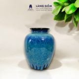  Bình hoa cao cấp men hỏa biến màu xanh đồng dáng Vò xoài 
