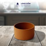  Khay gốm sứ cam, men mát, kiểu yoyo 