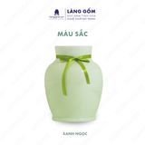  Bình hoa men ngọc dáng vò cổ cao 