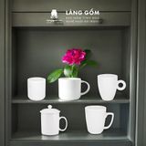  Cốc sứ trắng nhiều kiểu đa dạng, dung tích 200ml - 500ml 