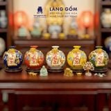  Bình Hút Lộc Phát Tài Phát Lộc Đắp Nổi 3D Gốm Sứ Bát Tràng – Bình Tụ Tài Phong Thủy Quà Tặng Cao Cấp 