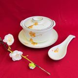  Bát cơm, bát chè cúng có đĩa lót kèm thìa 