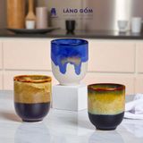  Cốc trà xanh không quai men hỏa biến dung tích 180ml 