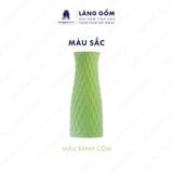  Bình hoa men mát dáng giỏ đan màu pastel 