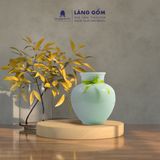  Bình hoa men ngọc dáng vò tròn 