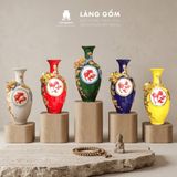  Bảo Bình Tích Lộc Gốm Bát Tràng Cao Cấp - Đắp Nổi 3D Hoàng Kim Màu Ngũ Hành - Quà Tặng Sang Trọng 