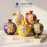  Bình Hút Lộc Vạn Sự Như Ý Đắp Nổi 3D Gốm Sứ Bát Tràng – Bình Tụ Lộc Phong Thủy Quà Tặng Cao Cấp 
