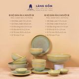  Bộ bàn ăn men hỏa biến - Màu xanh bơ 
