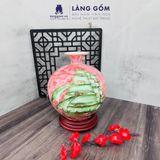  Bình hút lộc vân đá vẽ nổi Thuyền Buồm phong thủy 