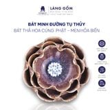  Bát minh đường tụ thủy, bát thả hoa cúng Phật, men hỏa biến cao cấp 