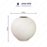  Bình hoa men mát dáng quả bóng tròn có chân 