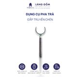  Bộ dụng cụ pha trà - Bộ cung nhãn bằng đồng, gỗ mun đen 