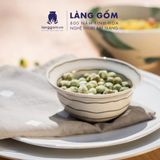  Bát ăn cơm, chén gia vị miệng tròn hoa văn lòng xoắn chỉ đen 