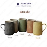  Cốc sứ họa tiết gại tay thủ công dung tích 500ml 