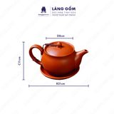  Bộ ấm chén đất nung dáng hồng ganh 