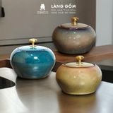  Hũ đựng trà men hỏa biến 