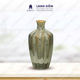  Bình hoa men hoả biến dáng chai múi 