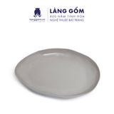  Đĩa gốm sứ nhiều màu, men mát, kiểu tròn giả nặn LÀNG GỐM dùng đựng, salad, thức ăn, bánh kẹo gốm sứ Bát Tràng cao cấp 