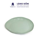  Đĩa gốm sứ nhiều màu, men mát, kiểu méo 