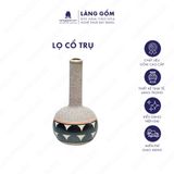  Bình hoa men mát dáng cổ trụ 